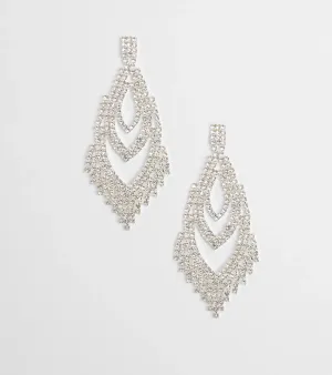 Forever Luxe Rhinestone Chandelier Earrings