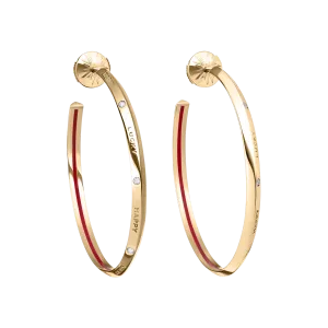 Fortune Hoop Earrings in Yellow Gold