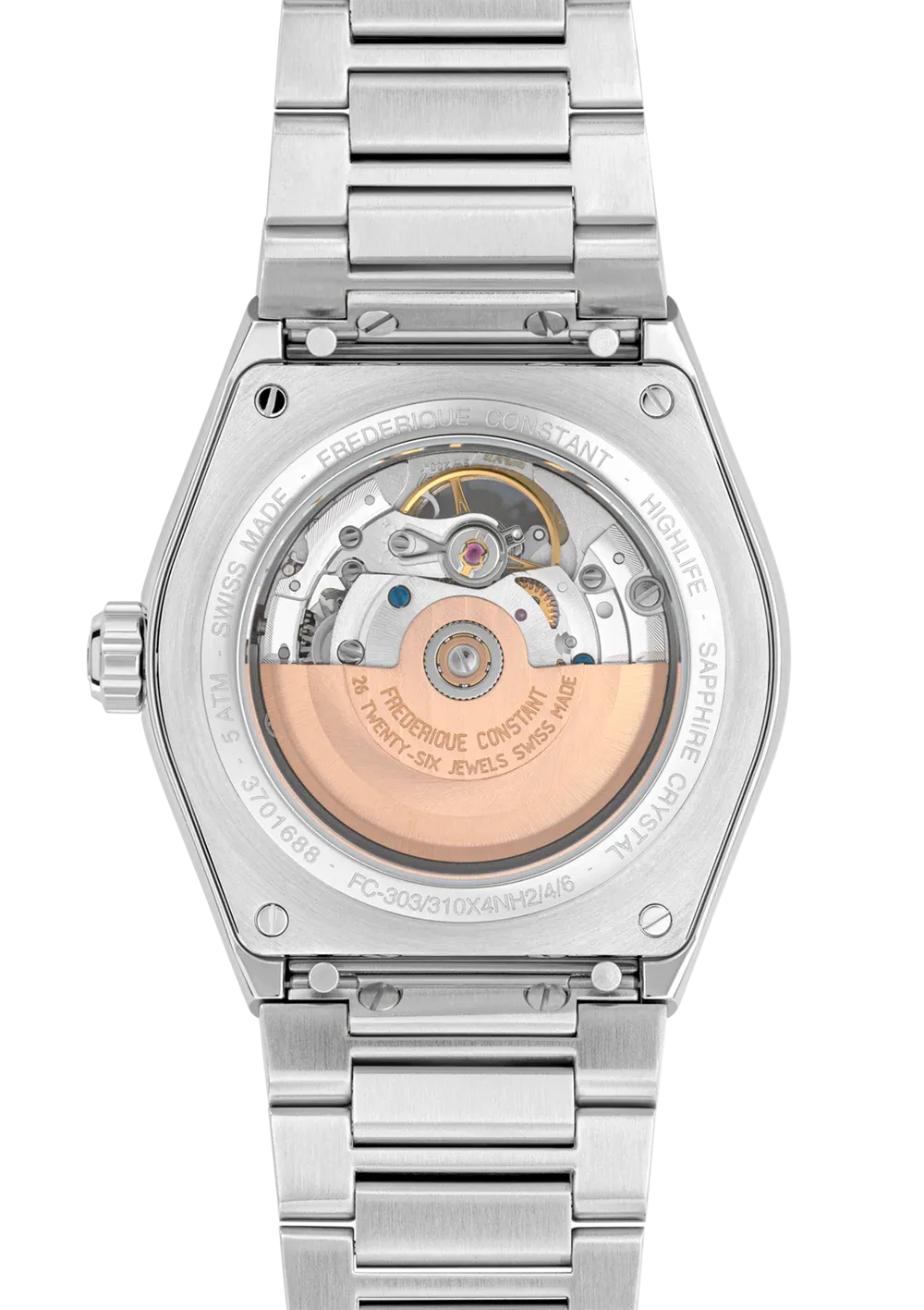 FREDERIQUE CONSTANT HIGHLIFE HEART BEAT WHITE DIAL