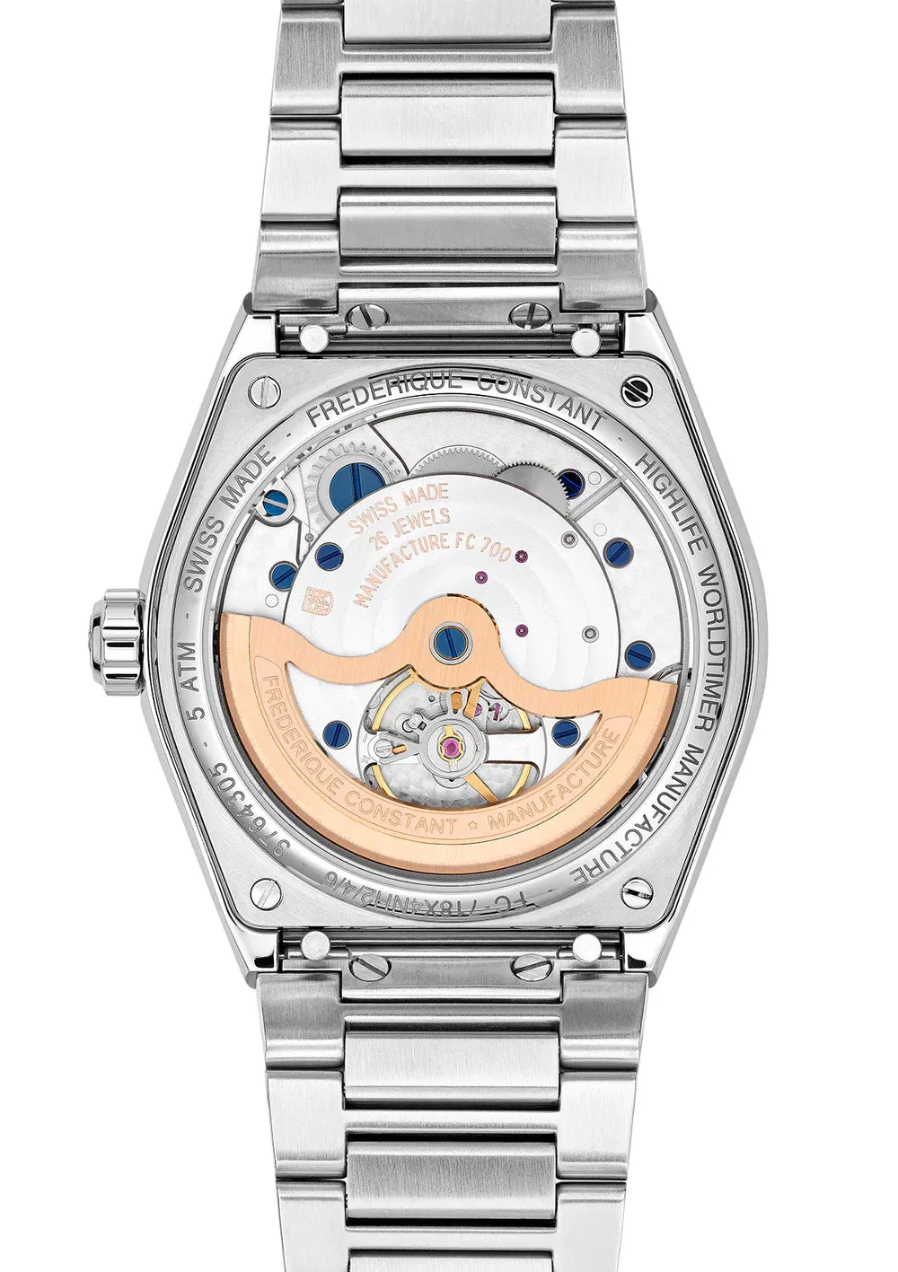 FREDERIQUE CONSTANT HIGHLIFE WORLDTIMER MANUFACTURE BLUE