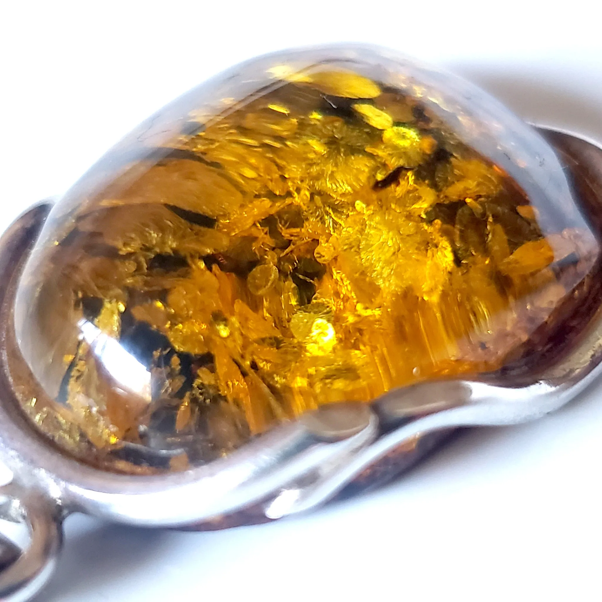Free Form Green Amber Pendant for Men and Women
