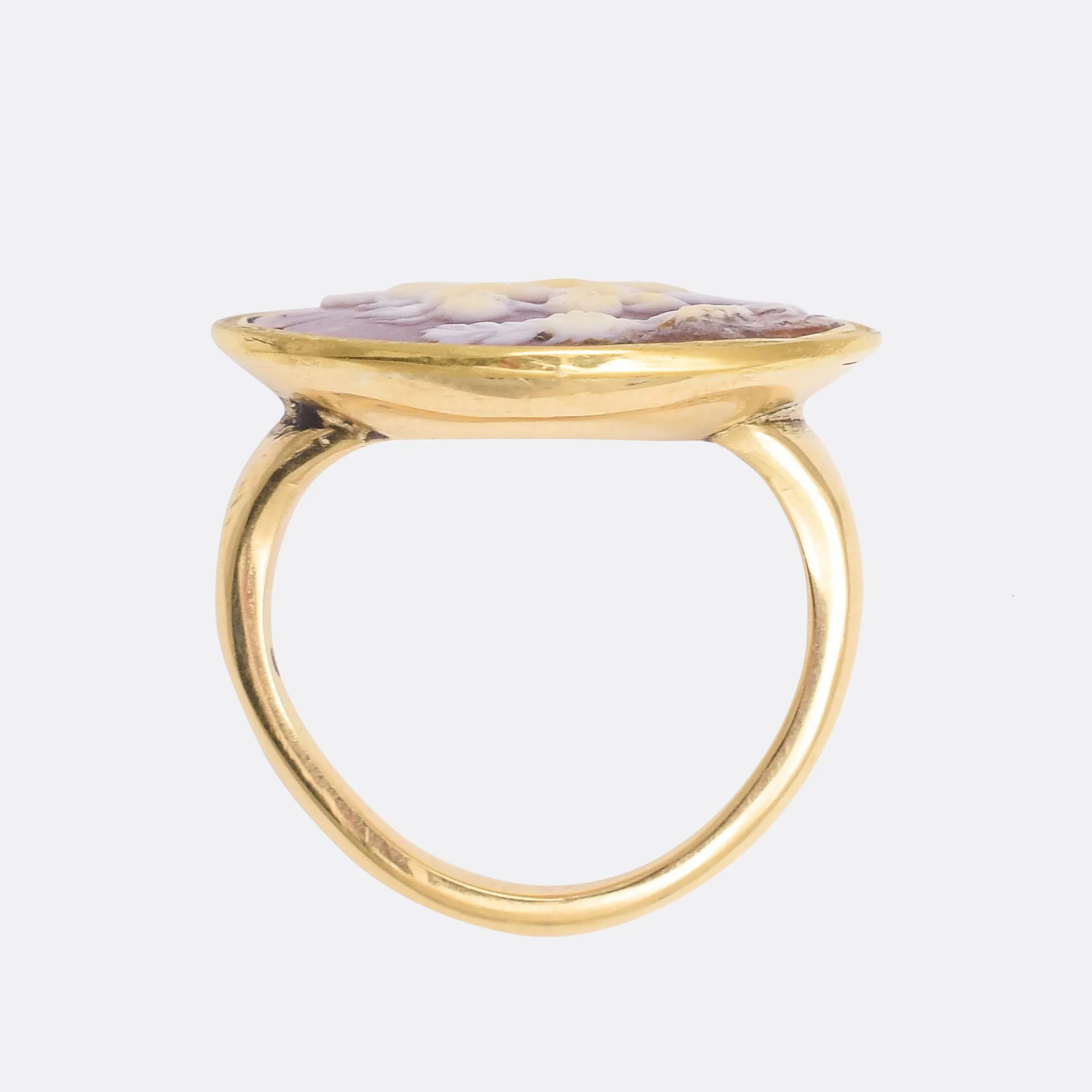 Georgian "Cherubs At Play" Shell Cameo Ring
