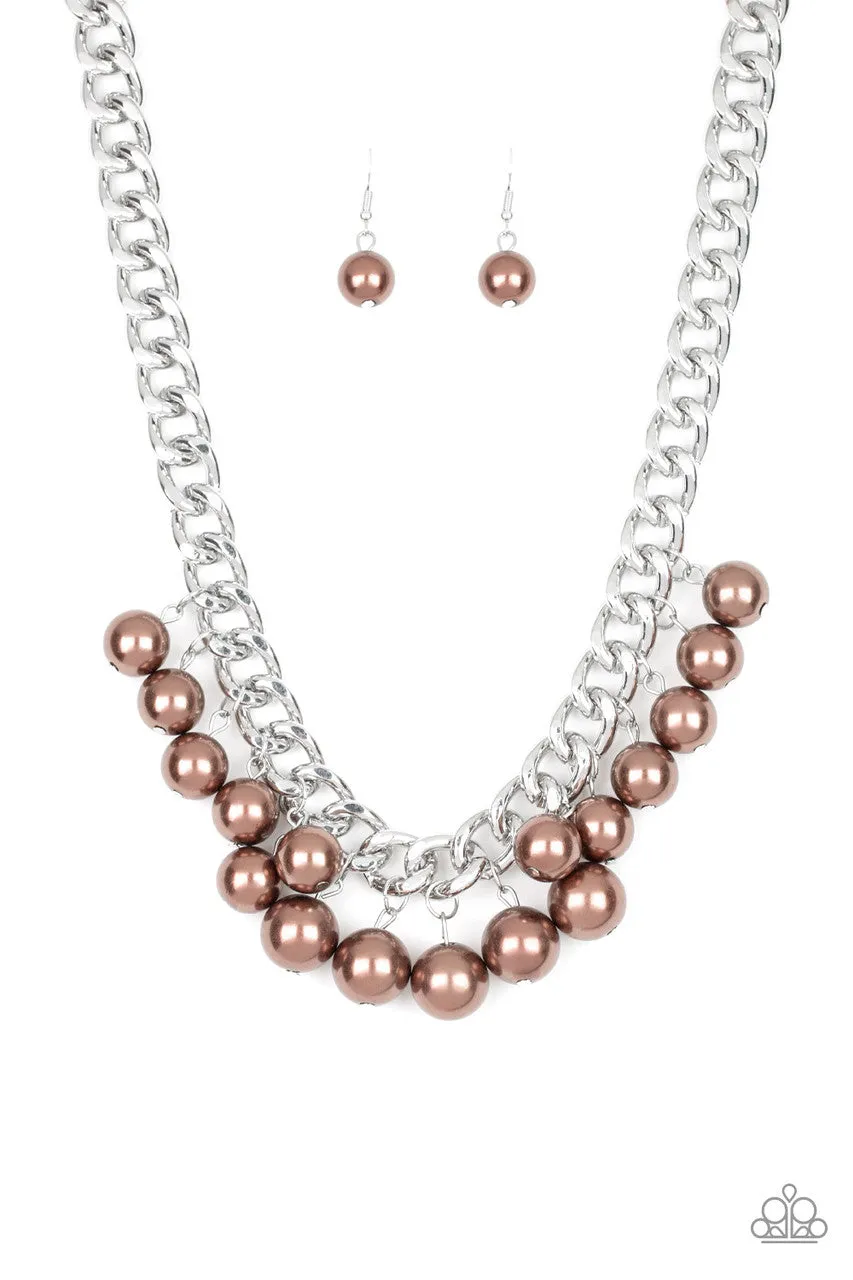 Get Off My Runway Brown Paparazzi Necklace