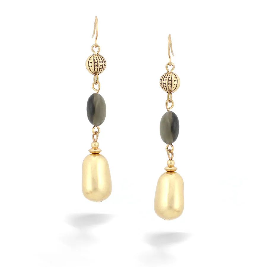 GOLD BEADS EARRINGS #FW1203253 (SD17)