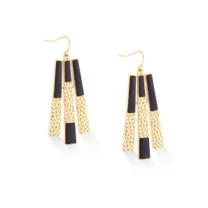 GOLD BLACK  EARRINGS #FW1203454 (TD15)