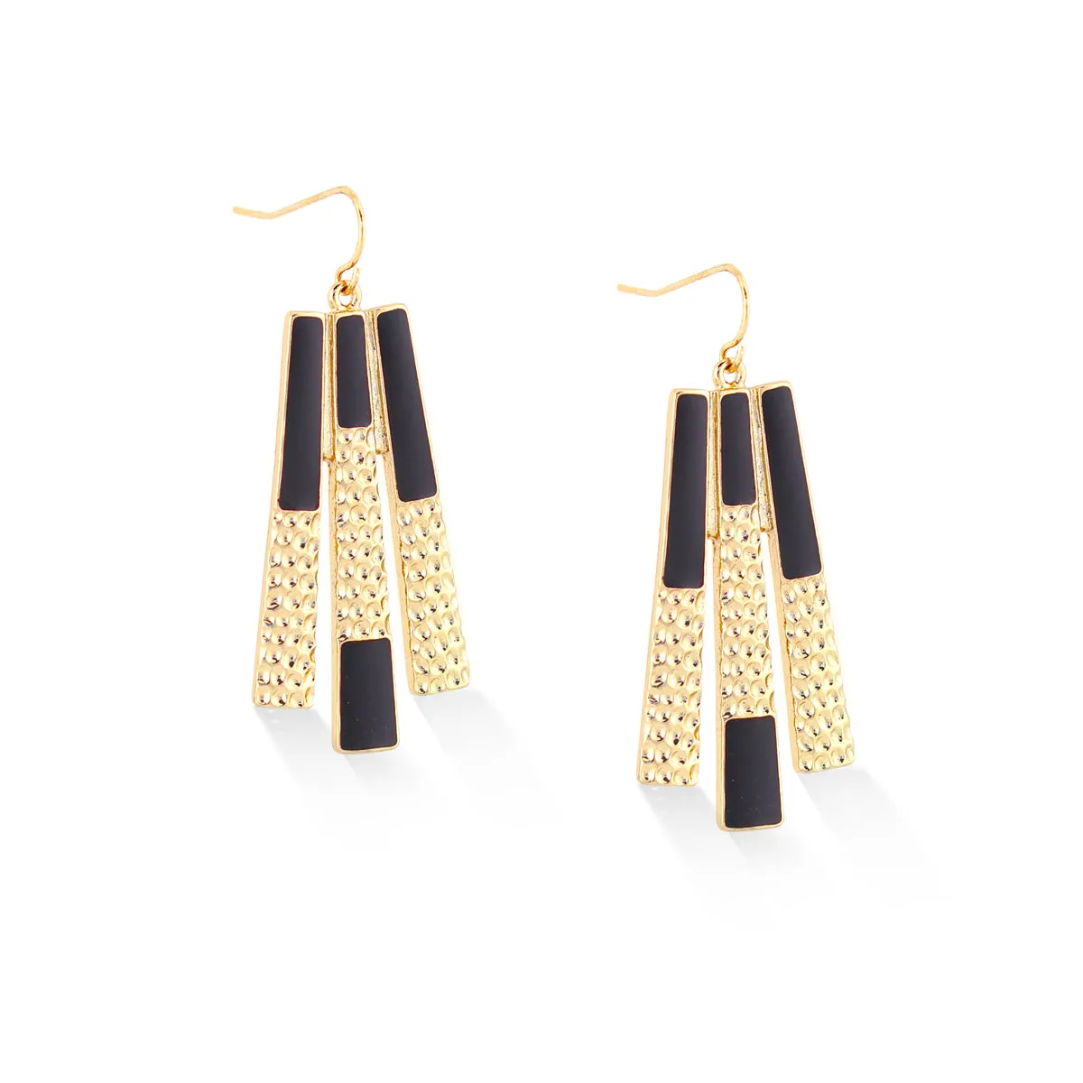 GOLD BLACK  EARRINGS #FW1203454 (TD15)