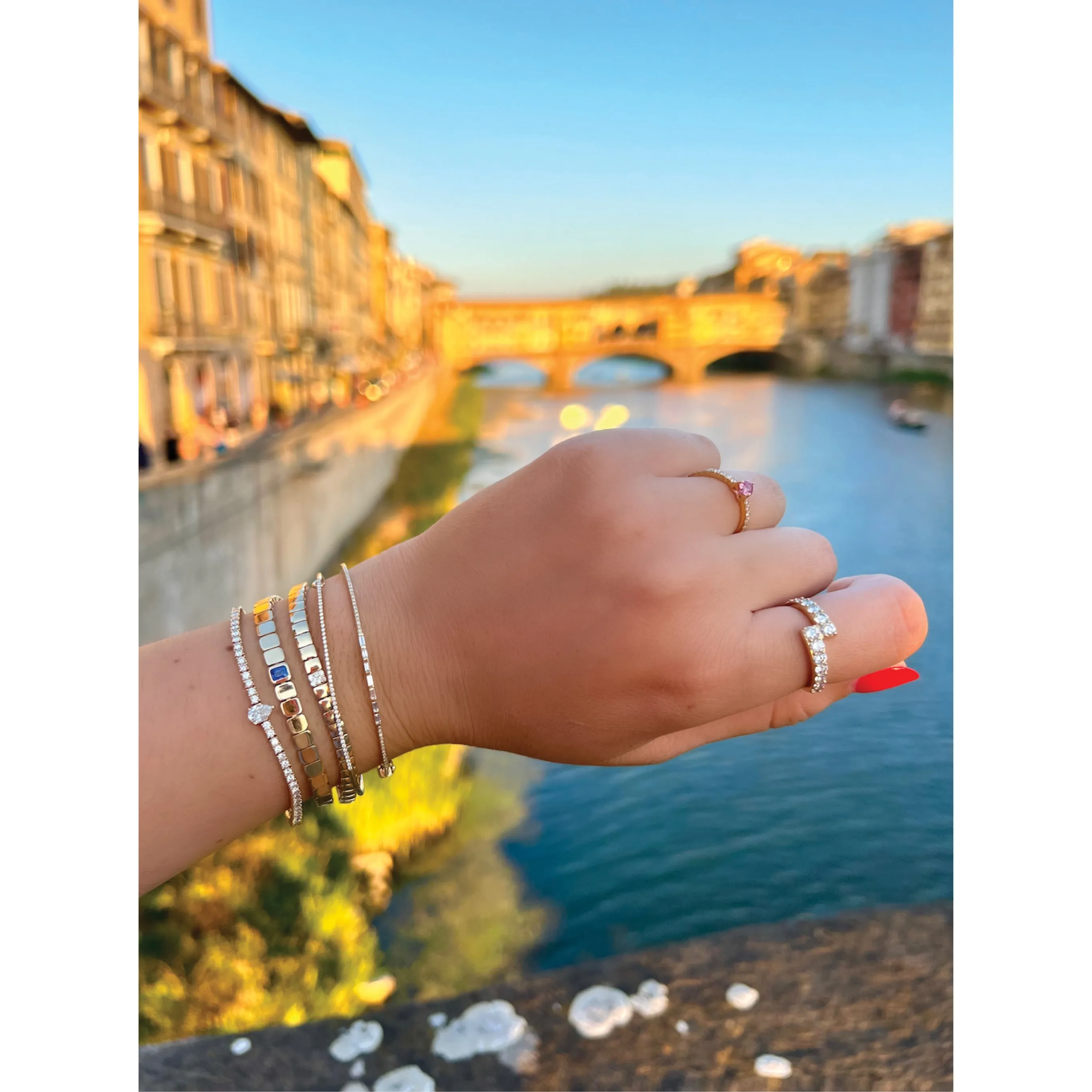 Gold Box Chain Bracelet
