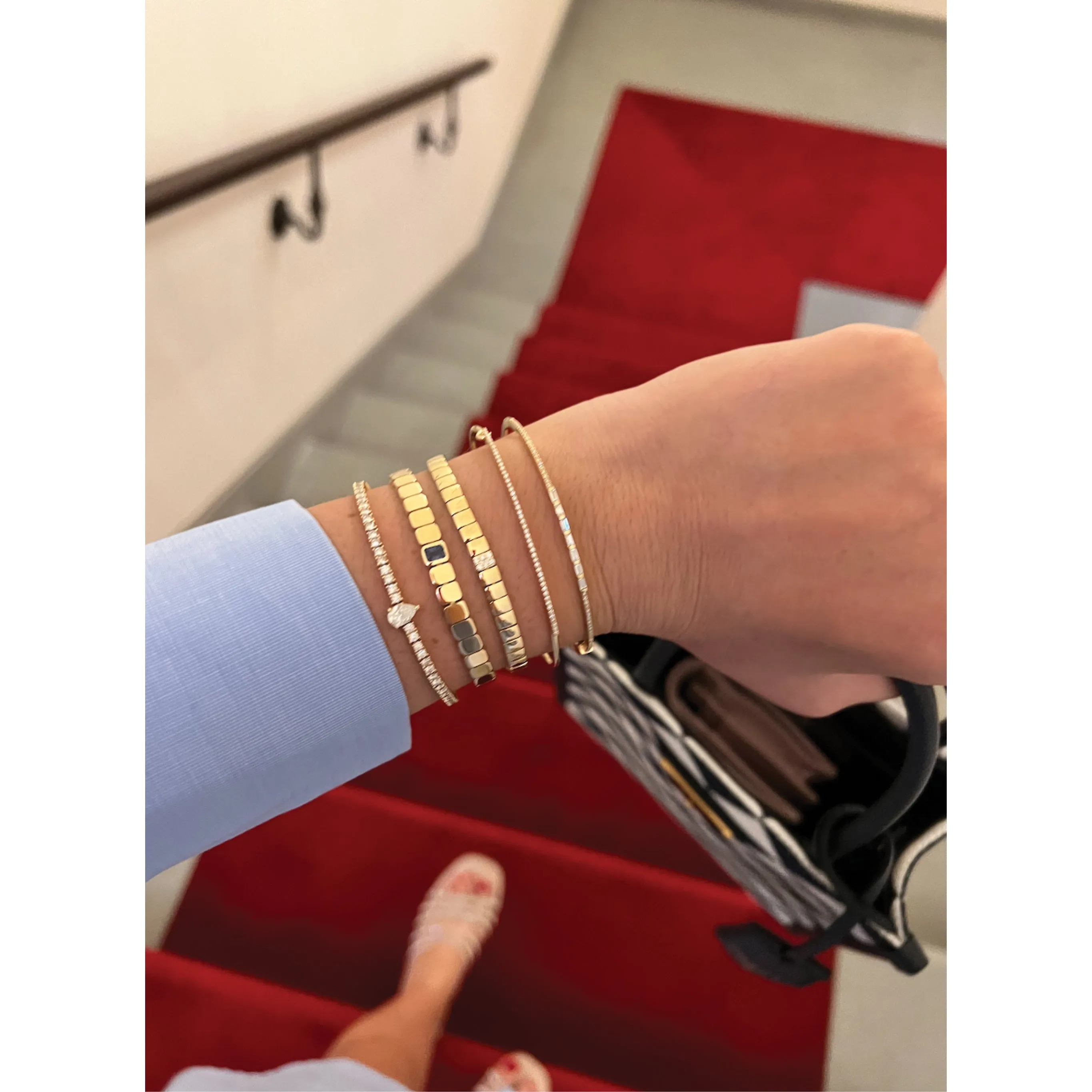 Gold Box Chain Bracelet
