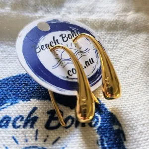 GOLD DROPS - HOOP / HOOK 925 / GOLD EARRINGS