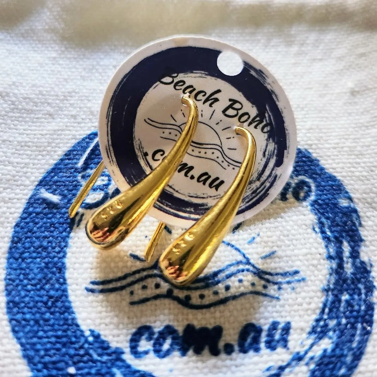GOLD DROPS - HOOP / HOOK 925 / GOLD EARRINGS