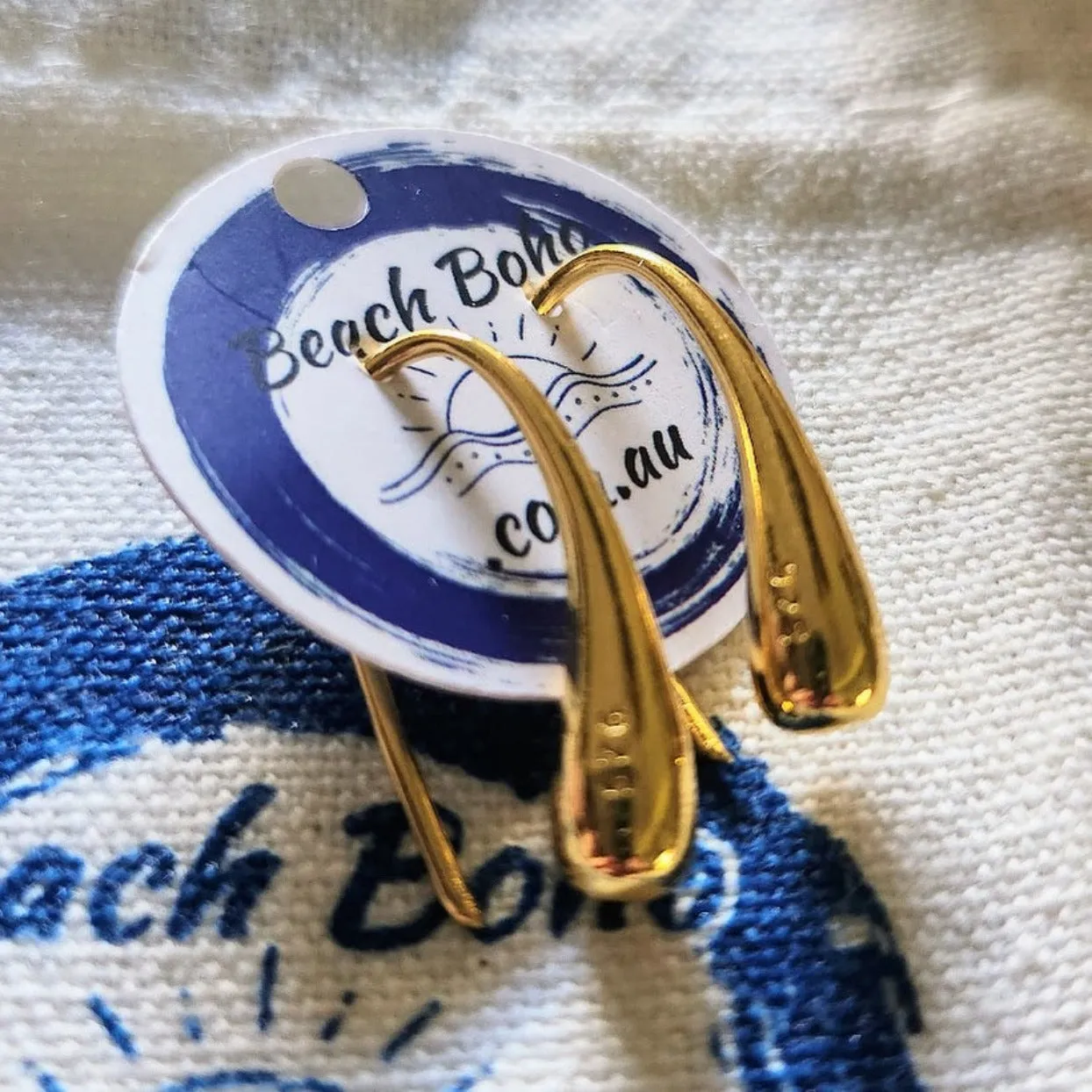 GOLD DROPS - HOOP / HOOK 925 / GOLD EARRINGS