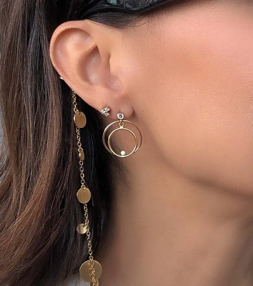 Gold Filled Hoop Circle Earrings