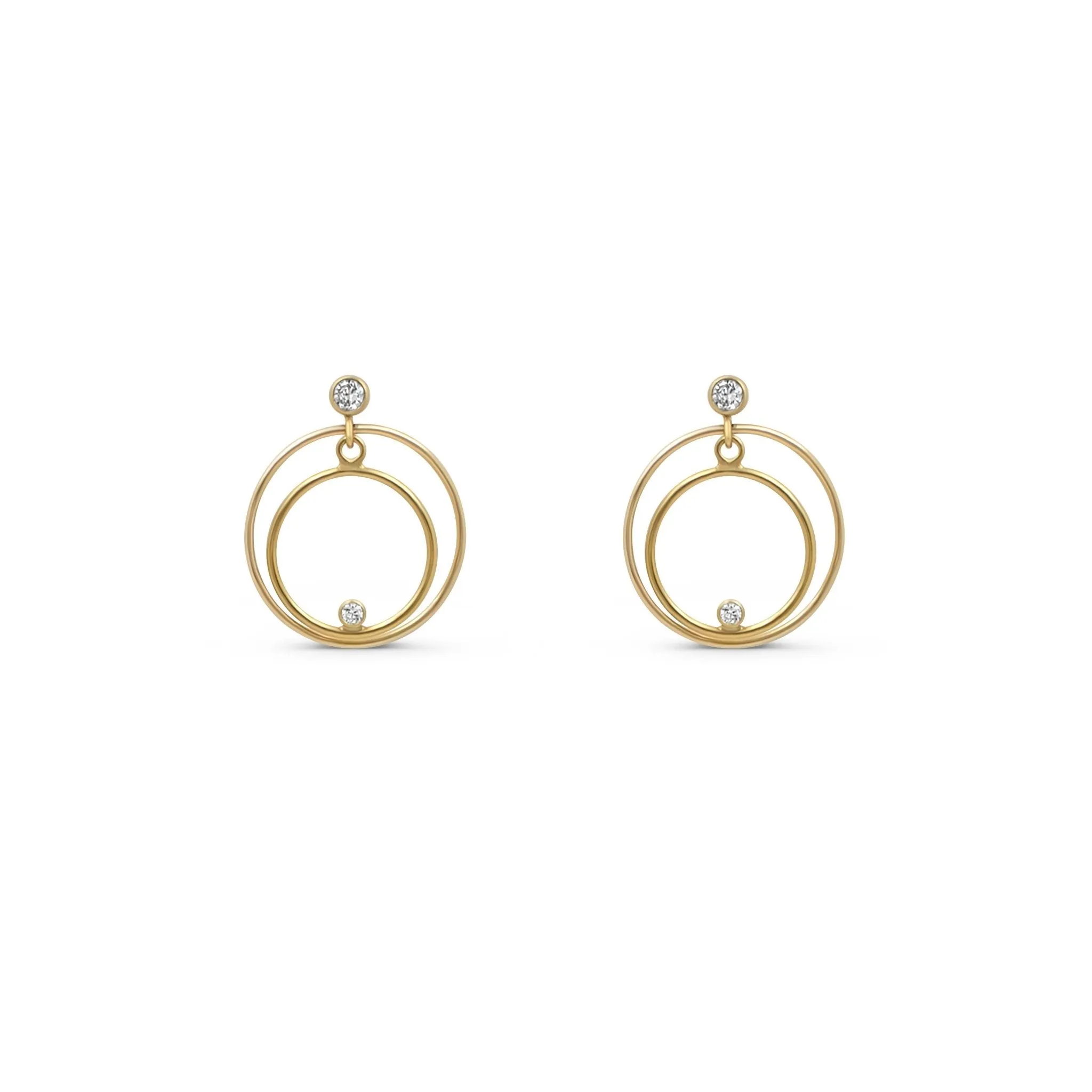 Gold Filled Hoop Circle Earrings