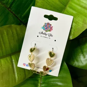 Gold Heart Hoop Earrings