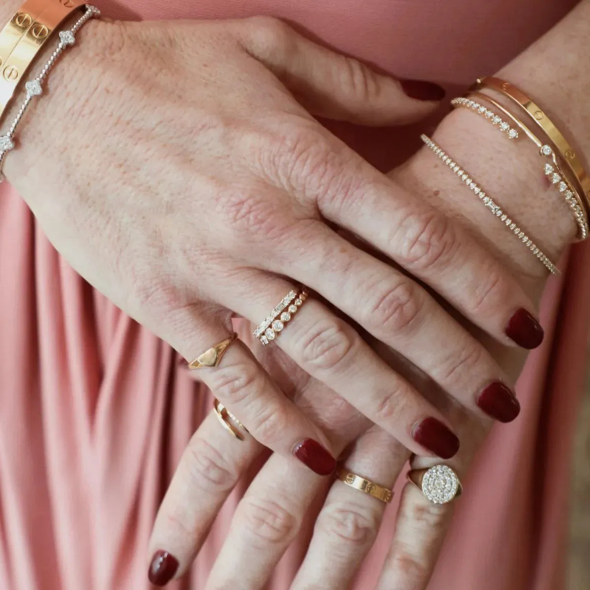 Gold Heart Shaped Signet Ring