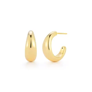 Gold Jumbo Dome Hoop Earrings