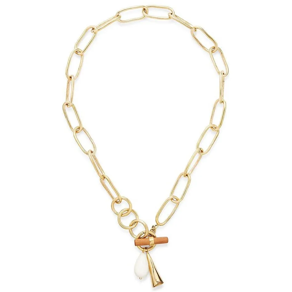 Gold Malindi Charm Collar Necklace