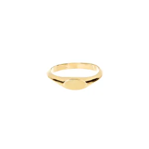 Gold Oval Signet Ring