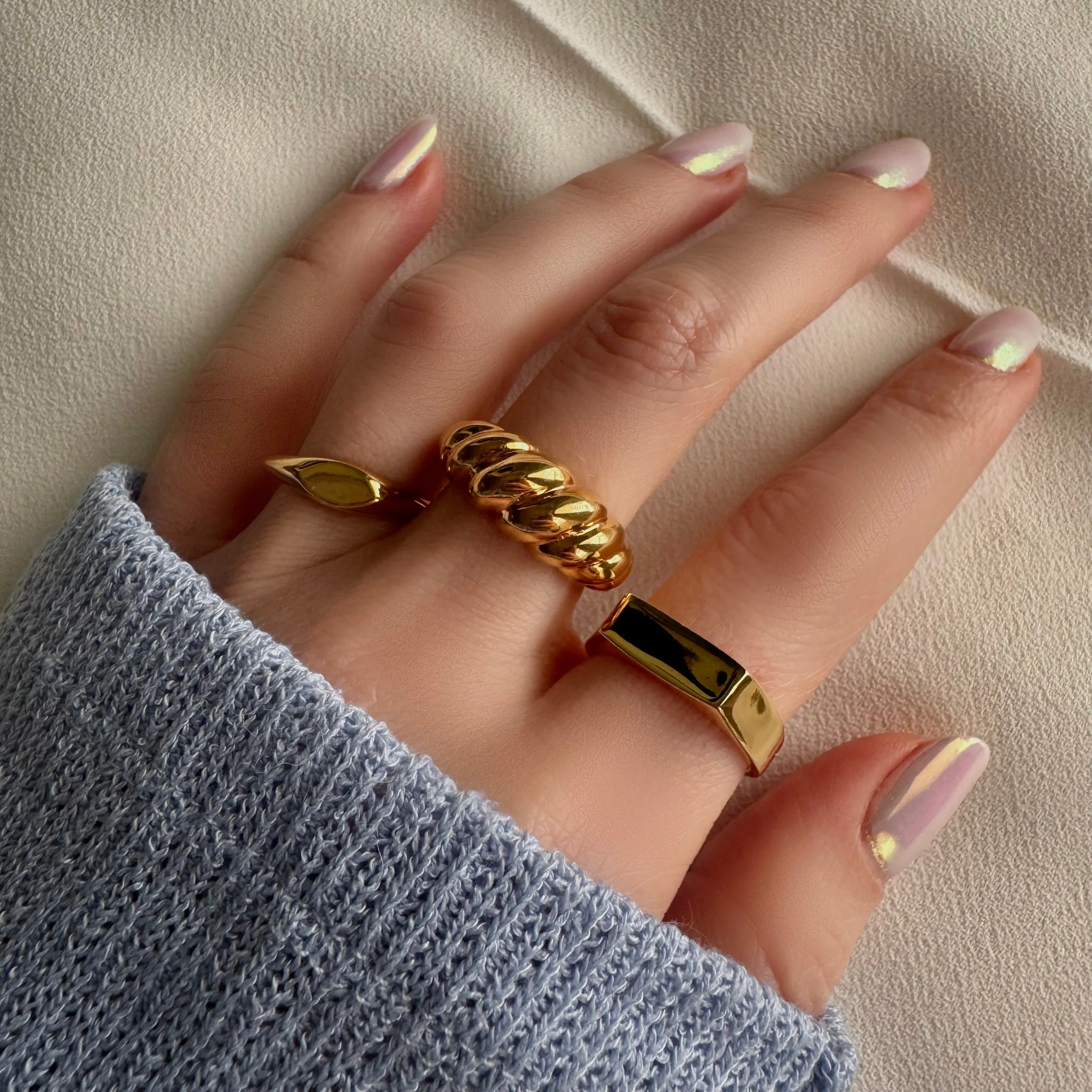 Gold Oval Signet Ring