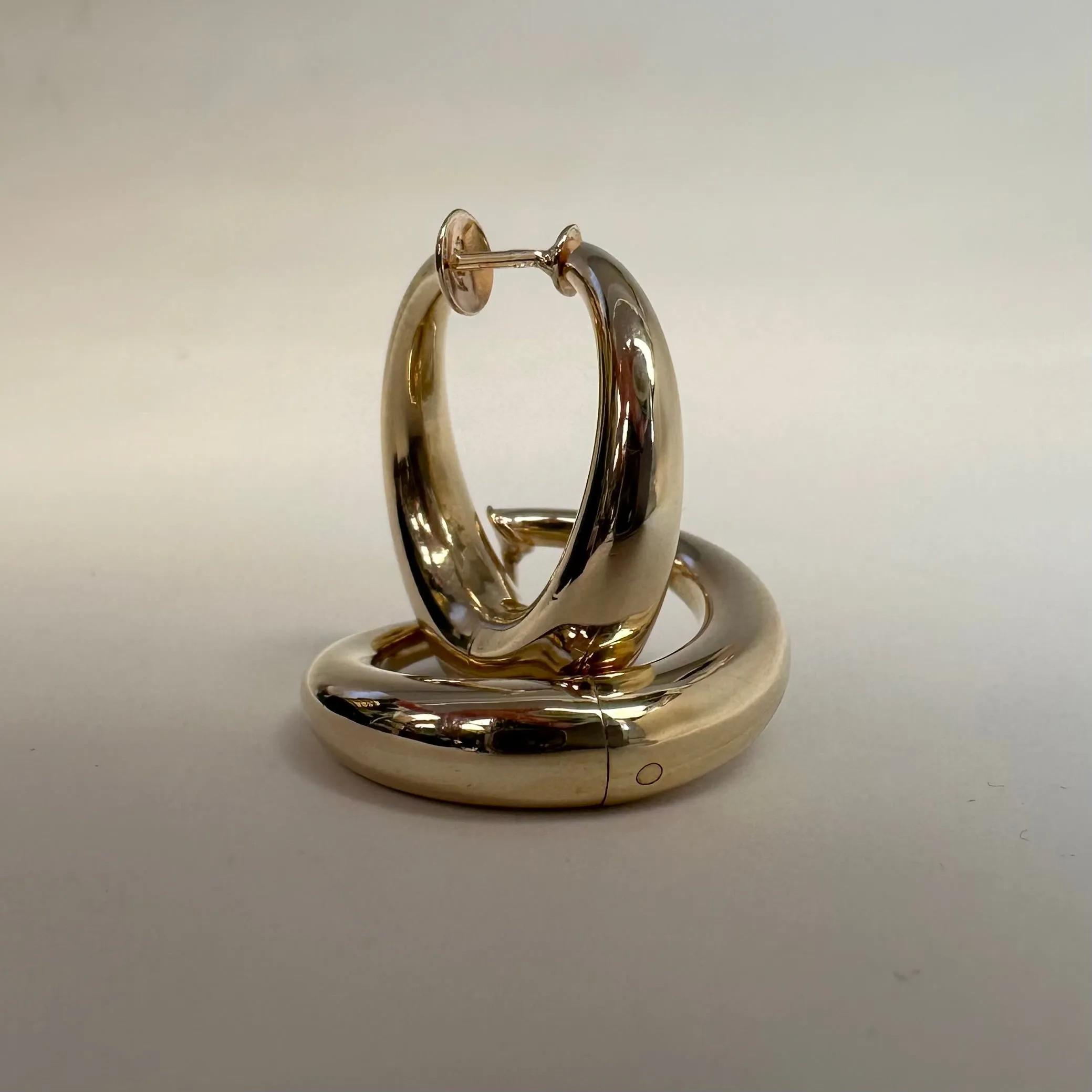 Gold Spring Hoop Earrings