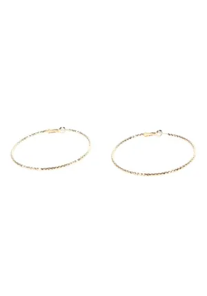 Gold Textured Hoop Earrings