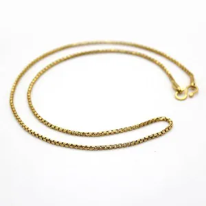 Gorgeous 18 KT Yellow Gold Box Chain