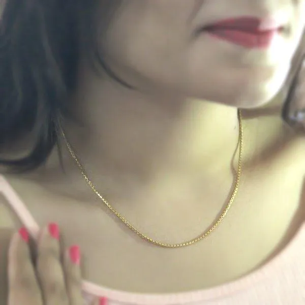 Gorgeous 18 KT Yellow Gold Box Chain