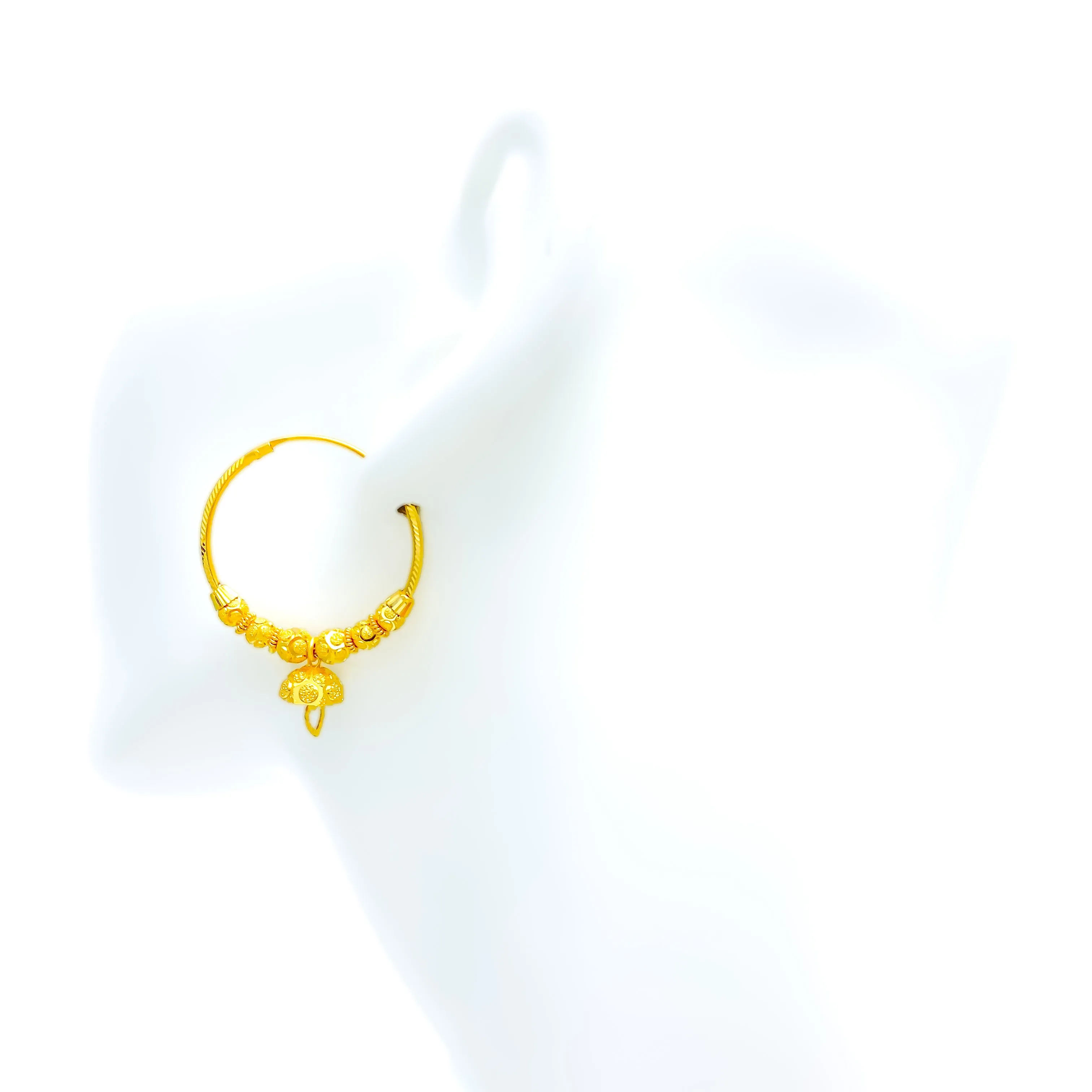 Gorgeous Chic 22k Gold Hoop Earrings