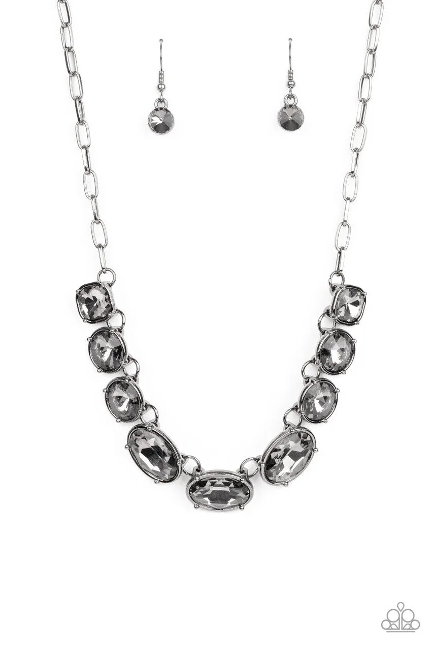 Gorgeously Glacial Black Paparazzi Necklace