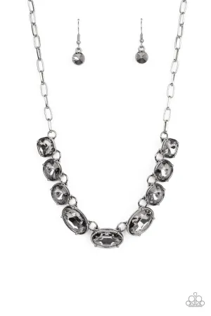 Gorgeously Glacial Black Paparazzi Necklace