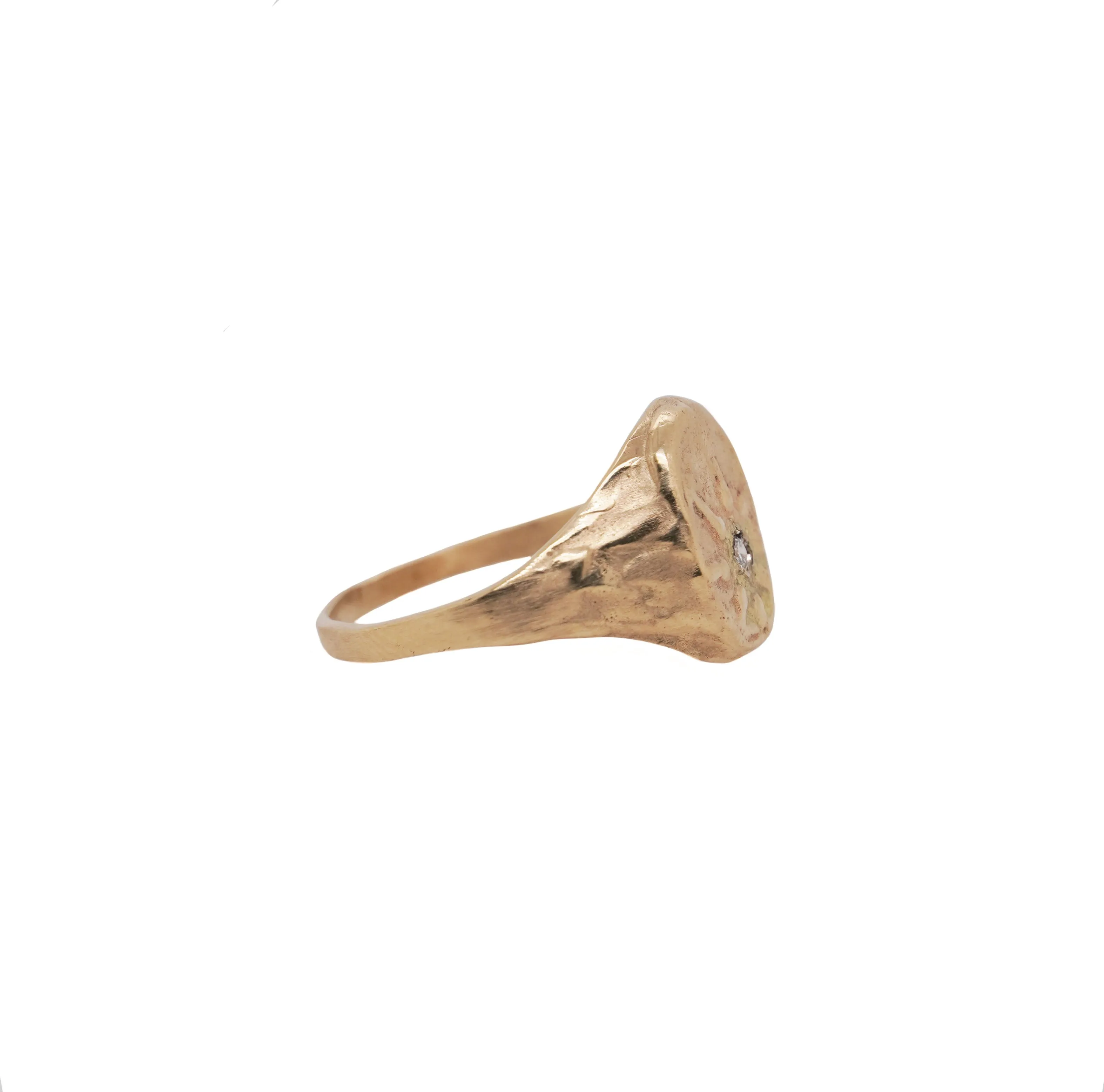 Gratitude Star Signet Ring w/ Diamond