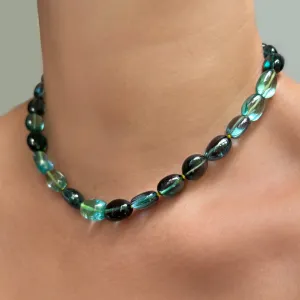 Green-Blue Spinel Nugget Collar