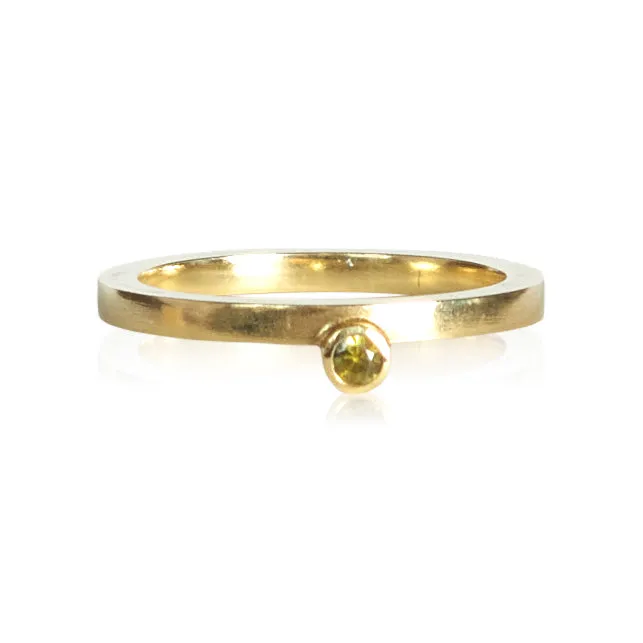 green, white, & yellow sapphires and origami crown stack