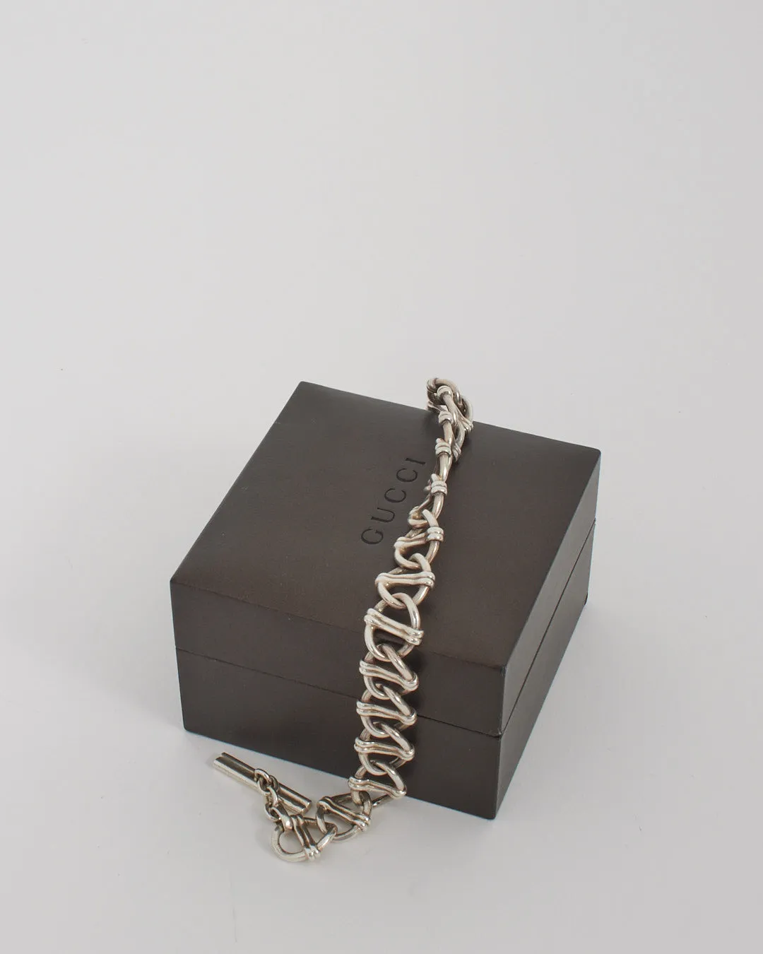 Gucci Silver Horsebit Chain Link Bracelet