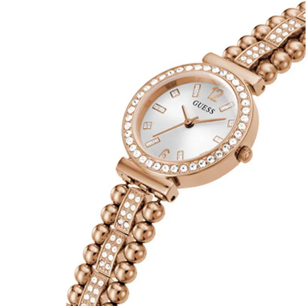 Guess Gala Rose Gold Stainless Steel Silver Dial Quartz Watch for Ladies - GW0401L3