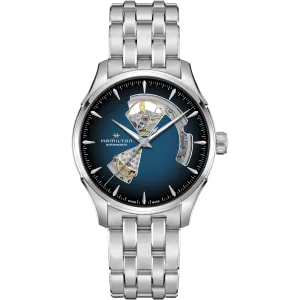 Hamilton Jazzmaster Open Heart Blue Auto on Bracelet 40mm