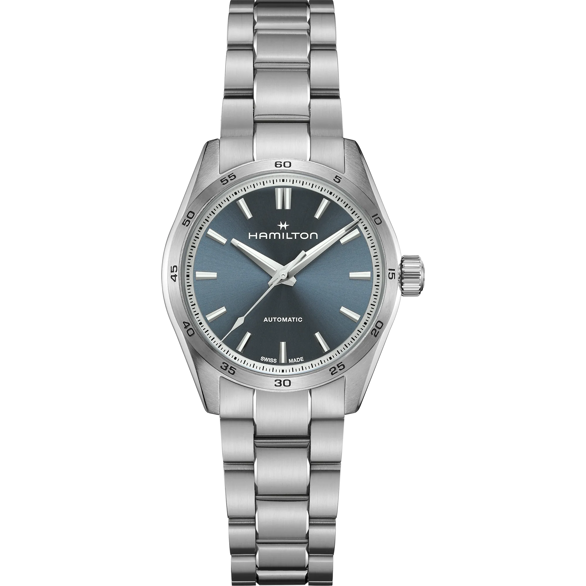 Hamilton Jazzmaster Performer Auto Blue on Bracelet 34mm