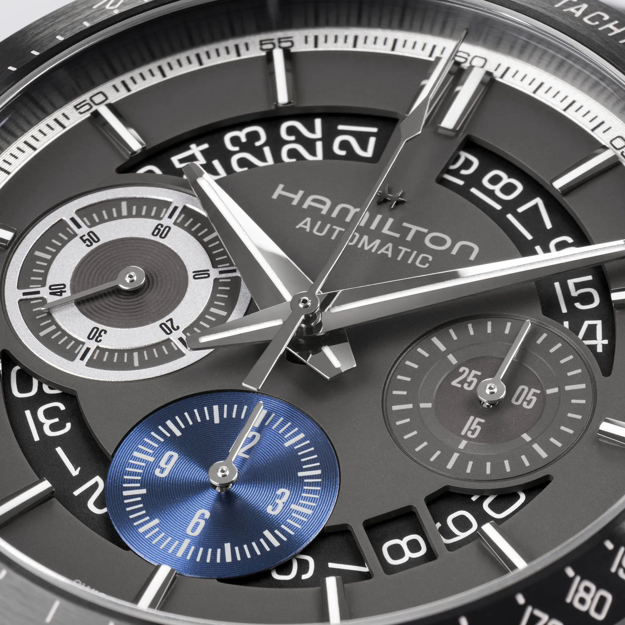Hamilton Jazzmaster Performer Auto Chrono PVD on leather