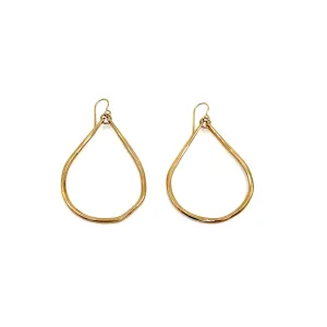 Hammered Teardrop Hoops