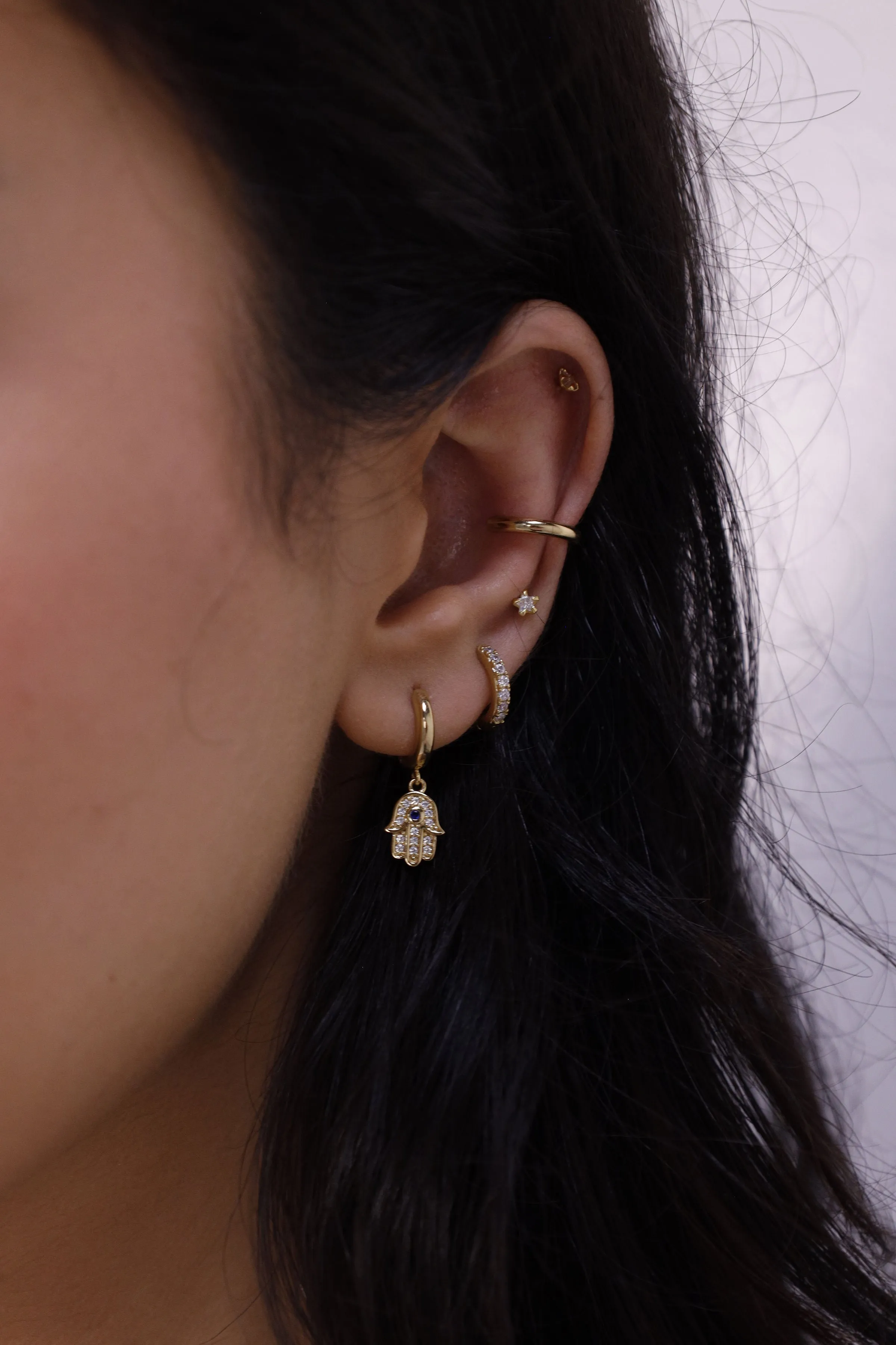 Hamsa Guardian Hoops