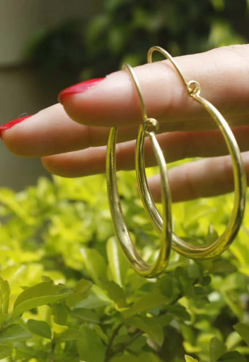 Handmade Gold Egyptian Style Hoop Earrings - Daily Wear and Gifting Purposes