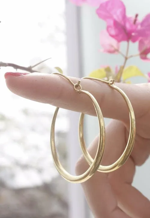 Handmade Gold Egyptian Style Hoop Earrings - Daily Wear and Gifting Purposes