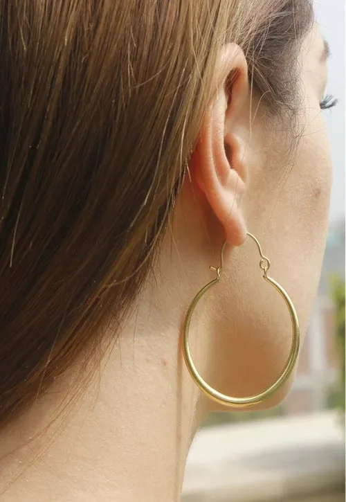 Handmade Gold Egyptian Style Hoop Earrings - Daily Wear and Gifting Purposes