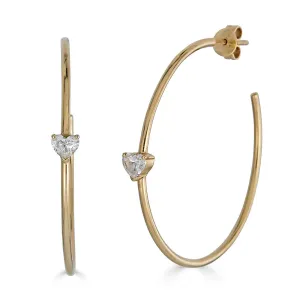 Heart Shaped Hoop Earring