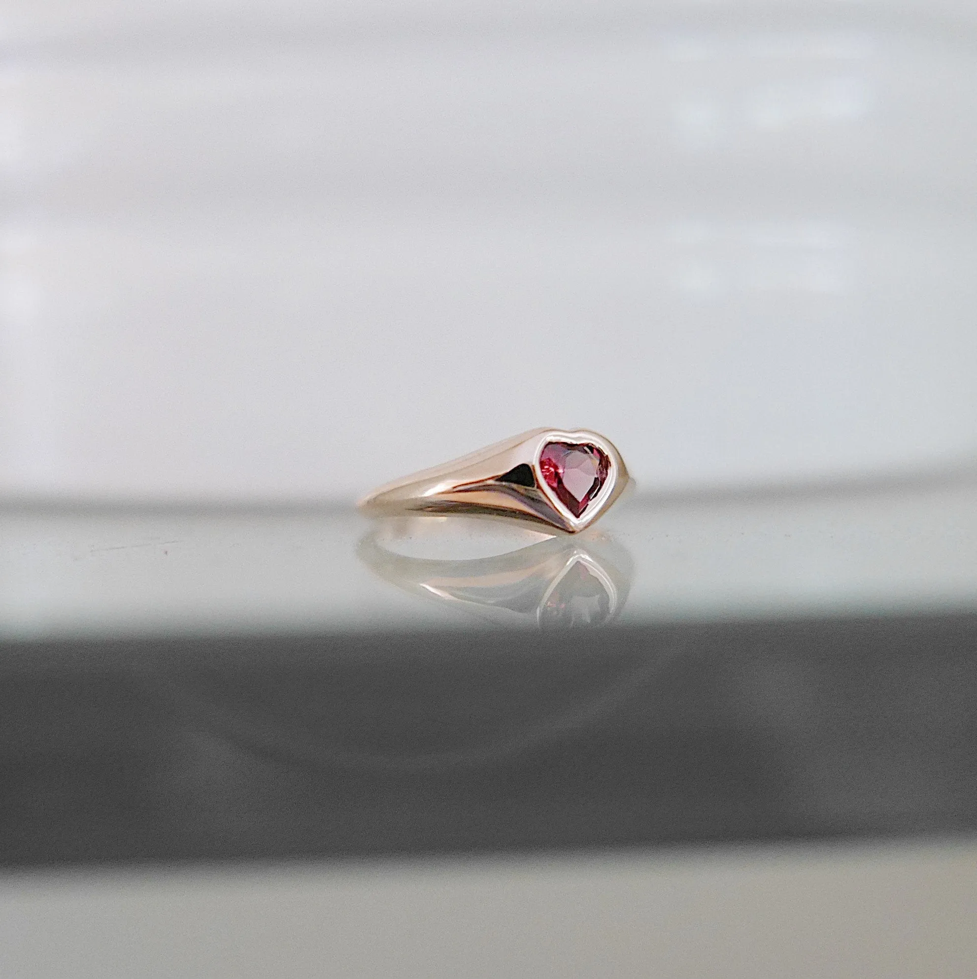 Heart Signet Pinky Ring
