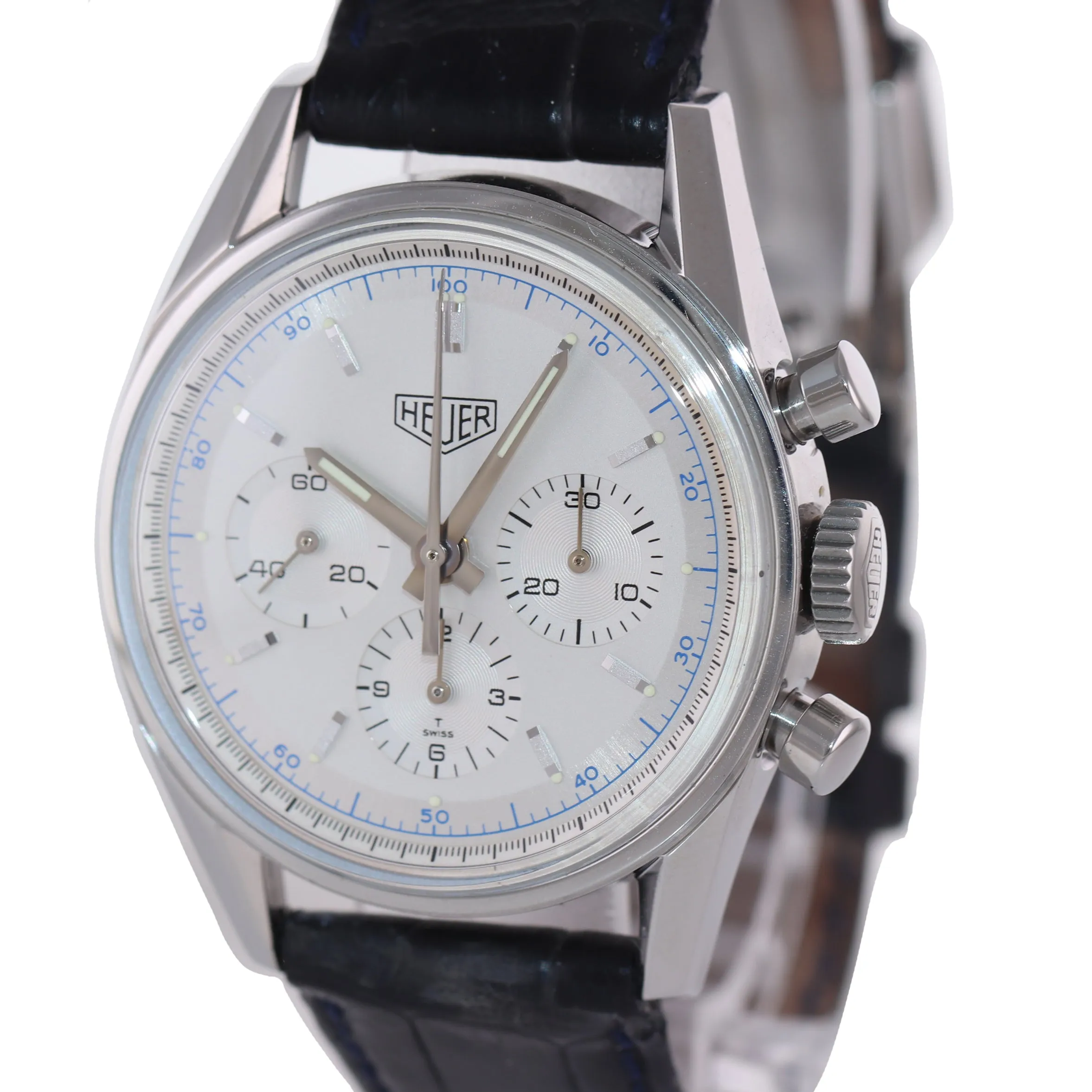 Heuer 1964 Carrera Re-Edition Steel Manual 36mm Chronograph CS3110 Watch