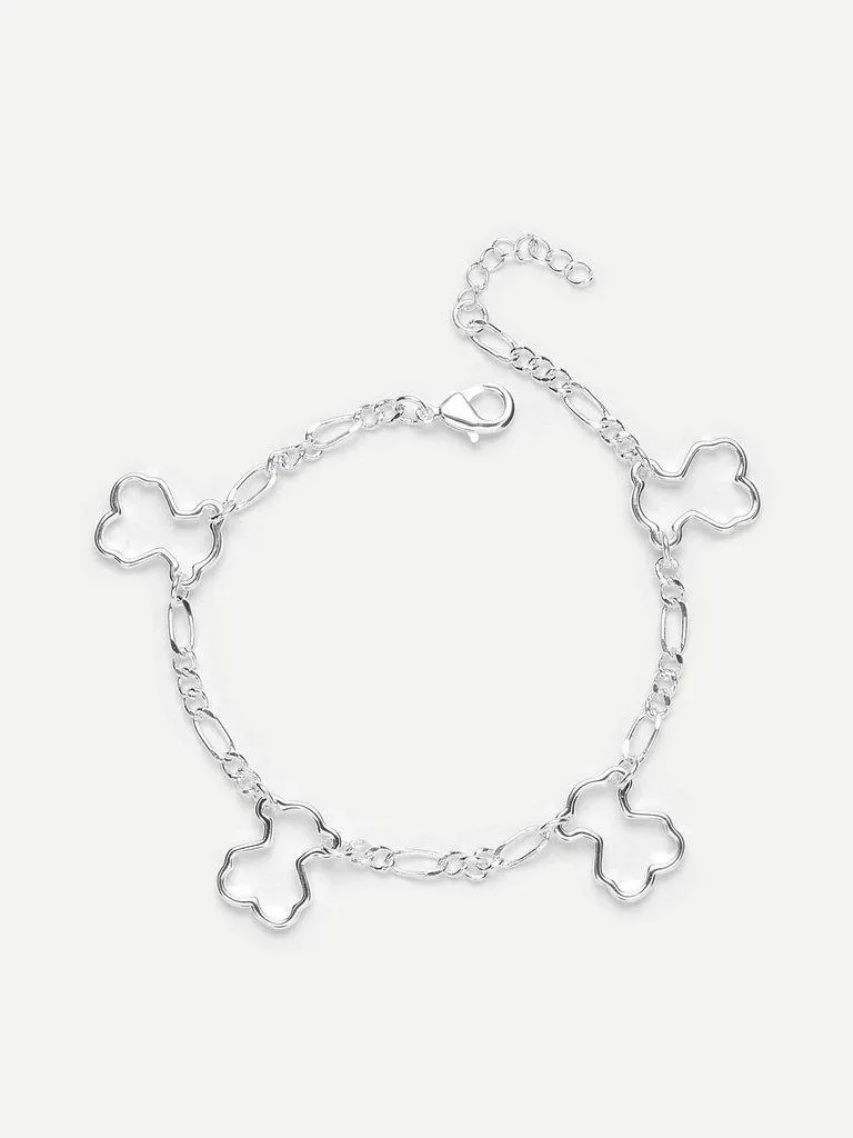 Hollow Charm Detail Link Bracelet