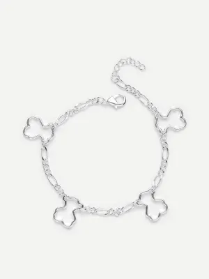 Hollow Charm Detail Link Bracelet