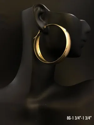 Hoop earrings 10K solid gold