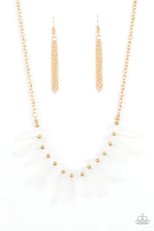 Ice Age Intensity Gold Paparazzi Necklace